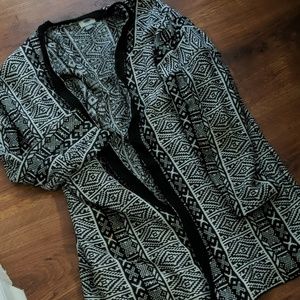 Chunky knit open-front sweater XXL